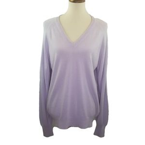 Christian Dior Monsieur Purple V-Neck Sweater